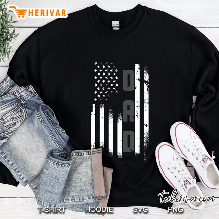 Dad Silver Line American Flag Version Sweatshirt