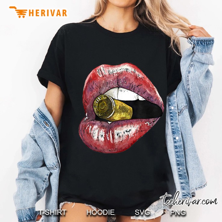 Bite The Bullet Lips Ladies Tee