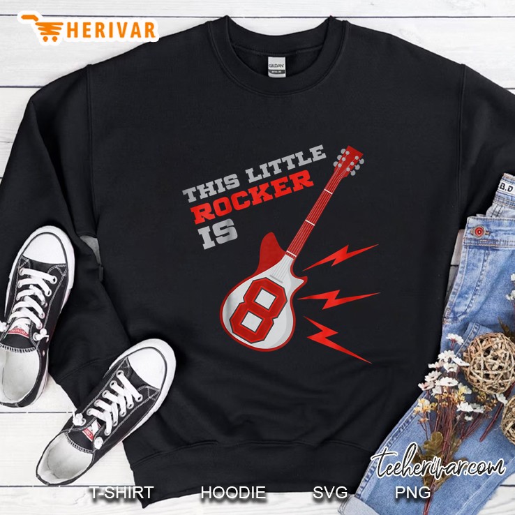This Little Rocker Is 8 Rock Guitar Version Sweatshirt