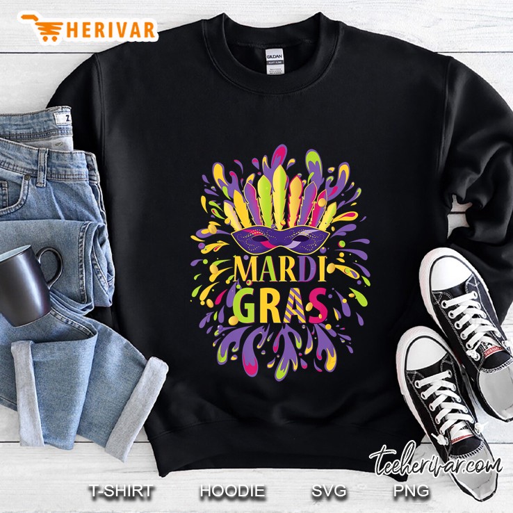 Mardi Gras Colorful Mask Version Sweatshirt