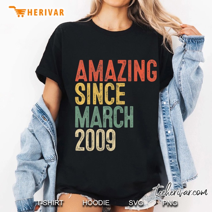 Amazing Since March 2009 Vintage Version Ladies Tee