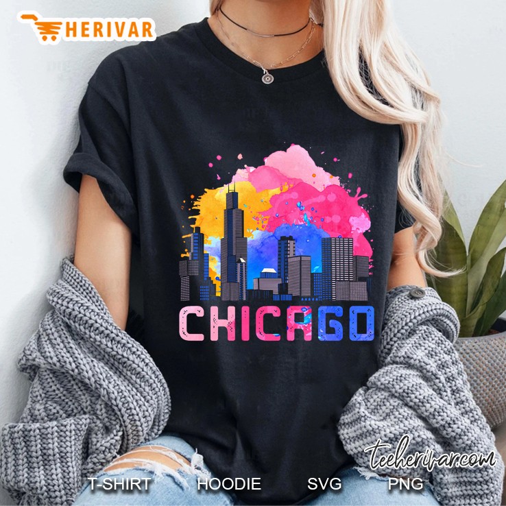 Chicago Skyscape Illinois Ladies Tee