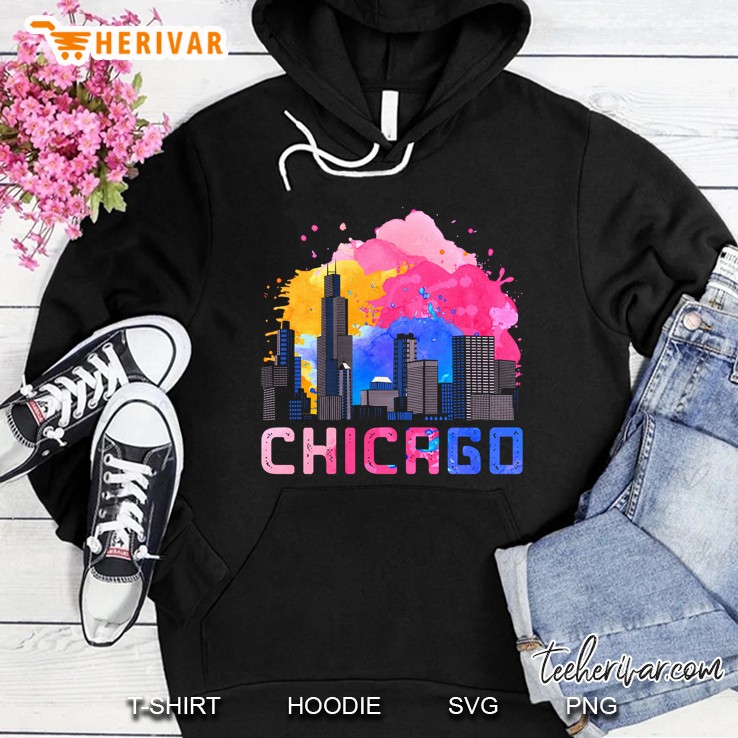 Chicago Skyscape Illinois Hoodie