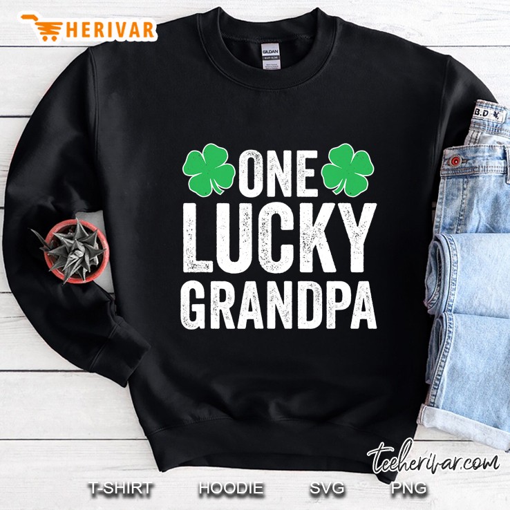 One Lucky Grandpa Clover St Patricks Day Sweatshirt