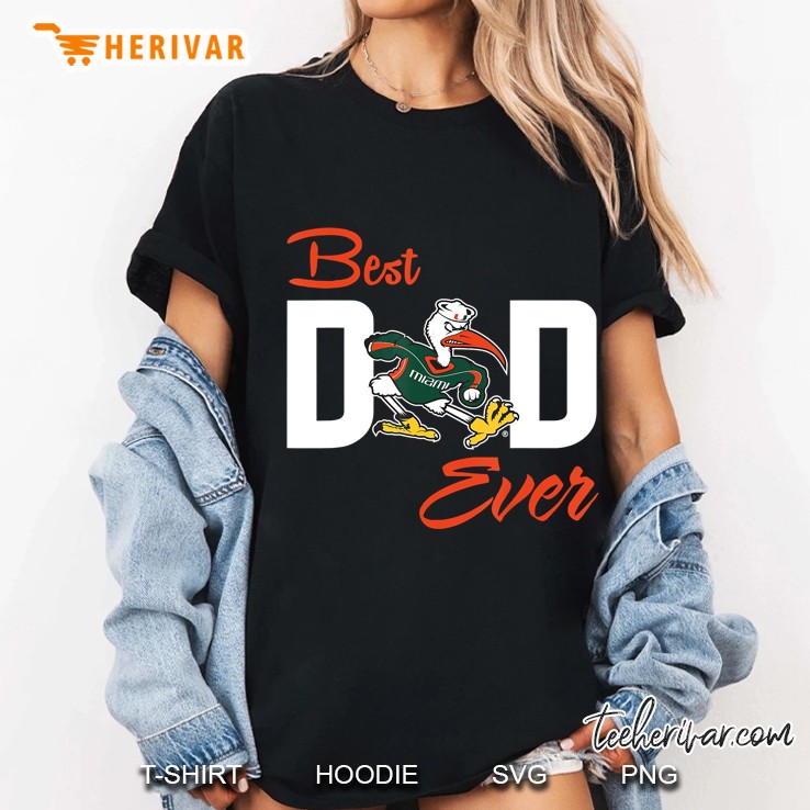 Best Dad Ever Miami Hurricanes Version Ladies Tee