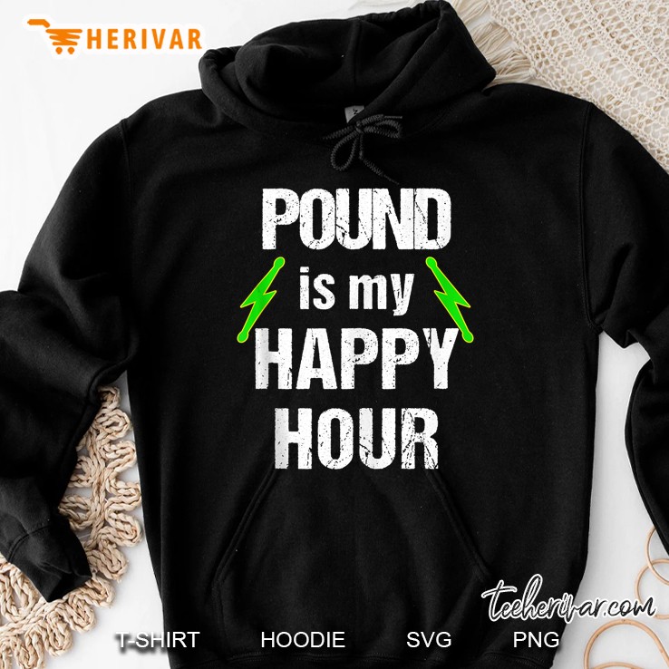 Pound Is My Happy Hour Lightning Bolts Hoodie