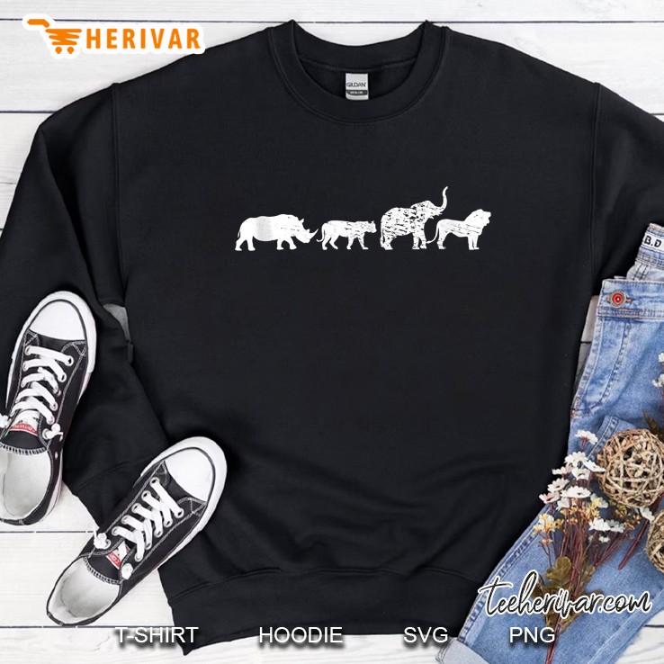 Rhino Lion Elephant Namibia Africa Safari Sweatshirt