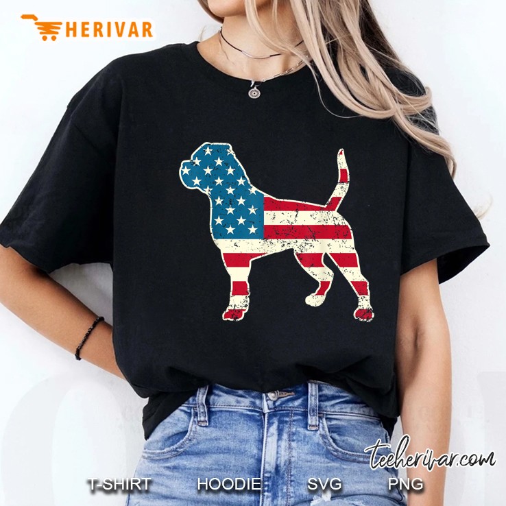 American Bulldog American Flag Version Ladies Tee