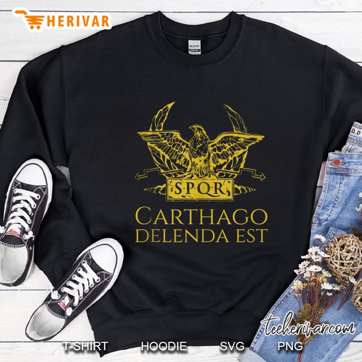 Spqr Eagle Carthago Delenda Est Sweatshirt
