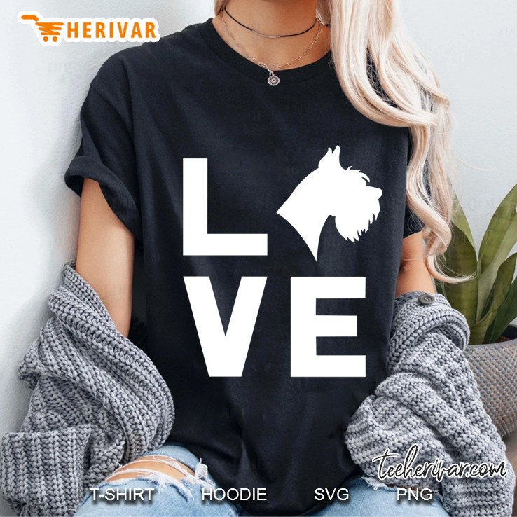 Love With Schnauzer Ladies Tee