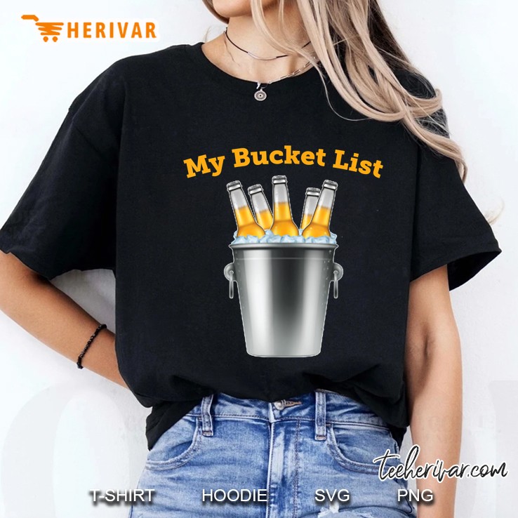 My Bucket List Funny Beer Retirement Ladies Tee