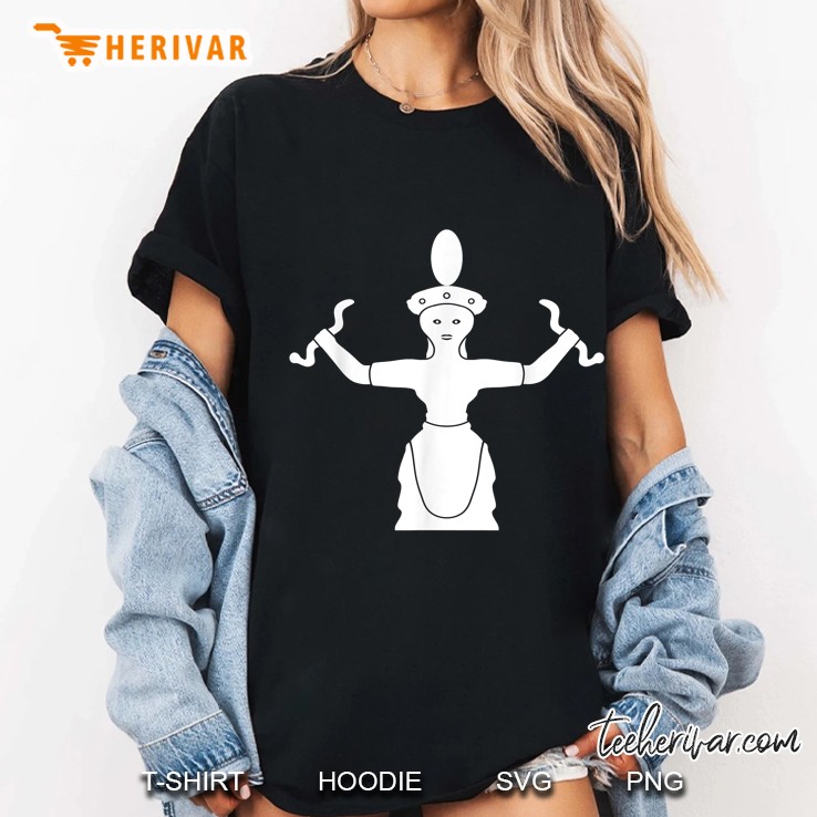 Snake Goddess Minoan Knossos Statue Figurine Ladies Tee