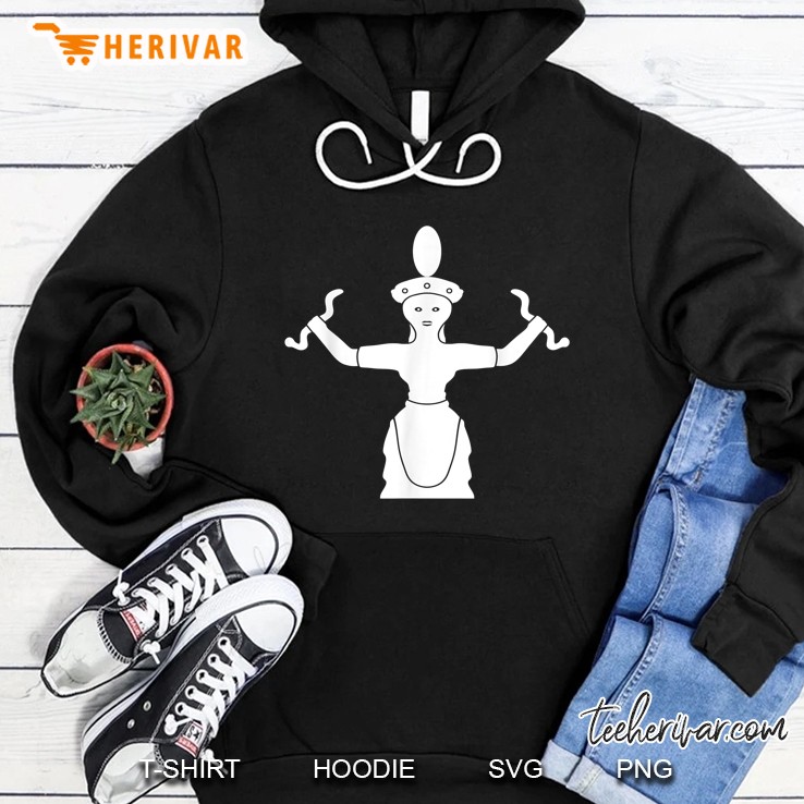 Snake Goddess Minoan Knossos Statue Figurine Hoodie
