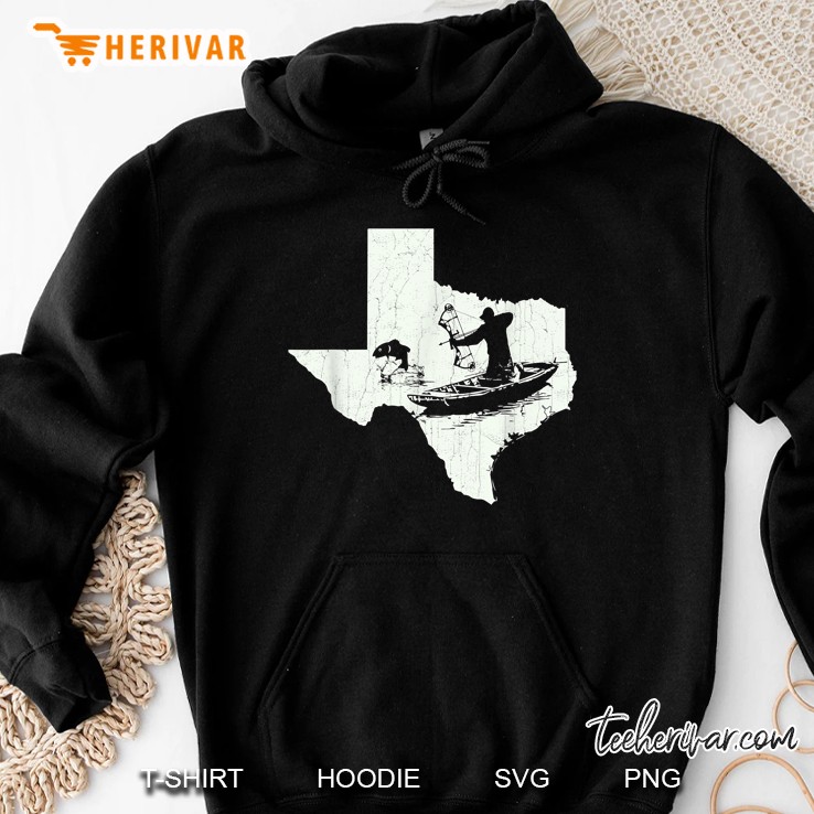 Texas Bowfishing Vintage Bowfisher Fishing Hoodie