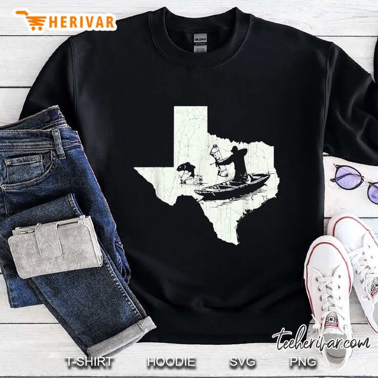 Texas Bowfishing Vintage Bowfisher Fishing Sweatshirt