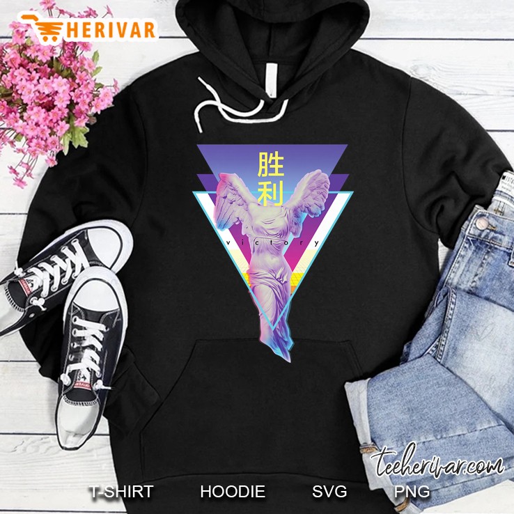 Vaporwave Angel Retro 80S Japanese Kanji Art Hoodie