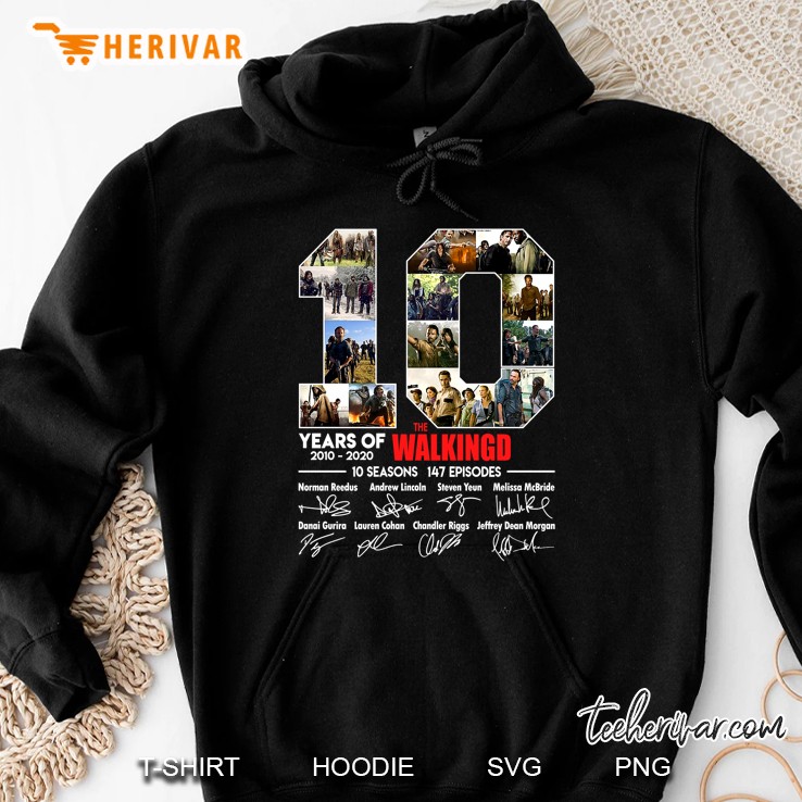 10 Years Of The Walkingd 2010-2020 10 Seasons 147 Episodes Hoodie