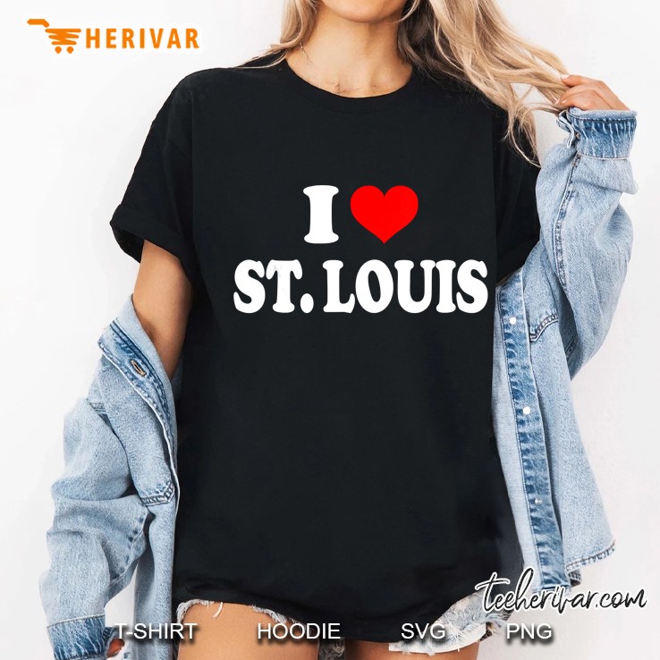 I Love St Louis Heart Version Ladies Tee