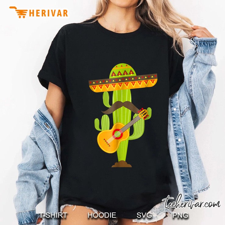 Sombrero Mustache Cactus Ladies Tee