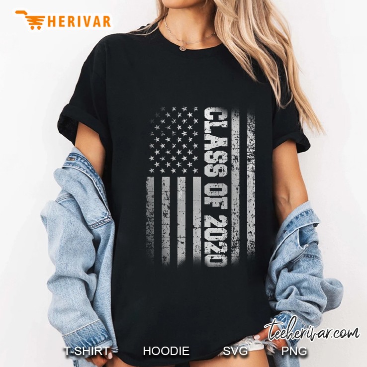 Class Of 2020 American Flag Grunge Version Ladies Tee