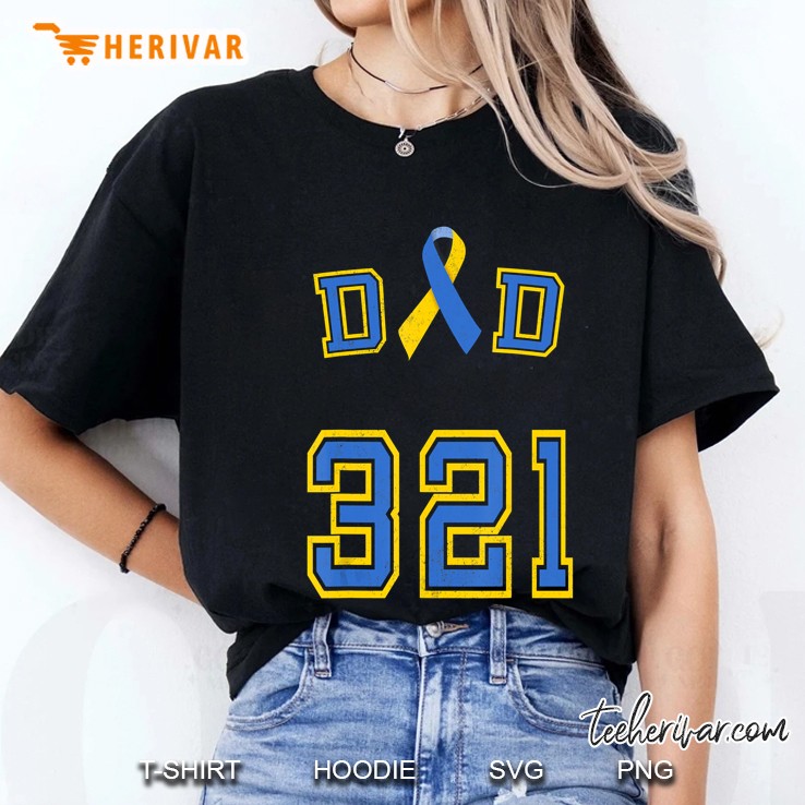 DD 321 Yellow And Blue Ribbon Ladies Tee