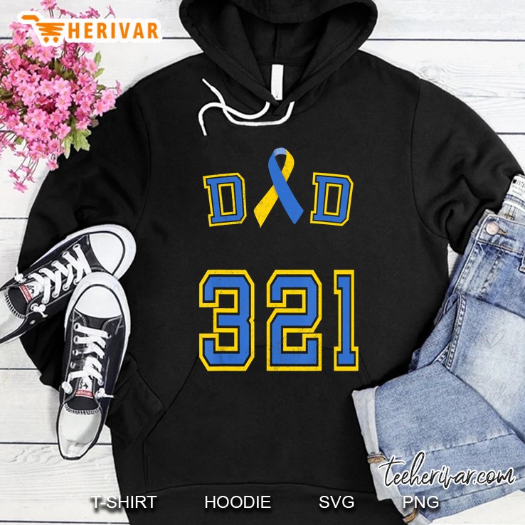 DD 321 Yellow And Blue Ribbon Hoodie