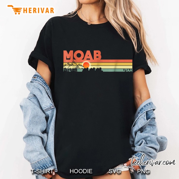 Moab Utah Sunset Vintage Version Ladies Tee