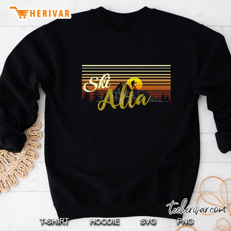 Ski Alta Mountain Sunset Vintage Version Sweatshirt