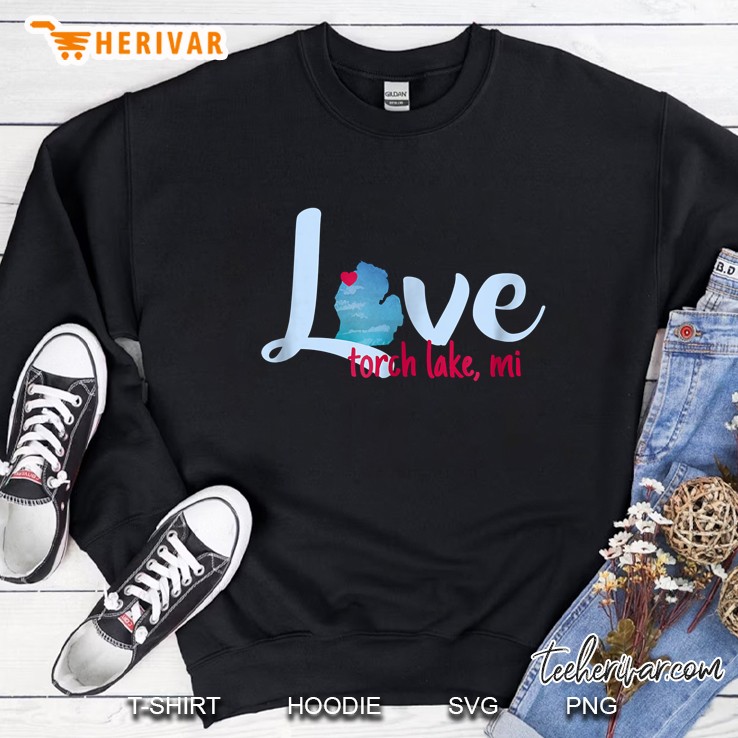 Love Torch Lake Mi Sweatshirt