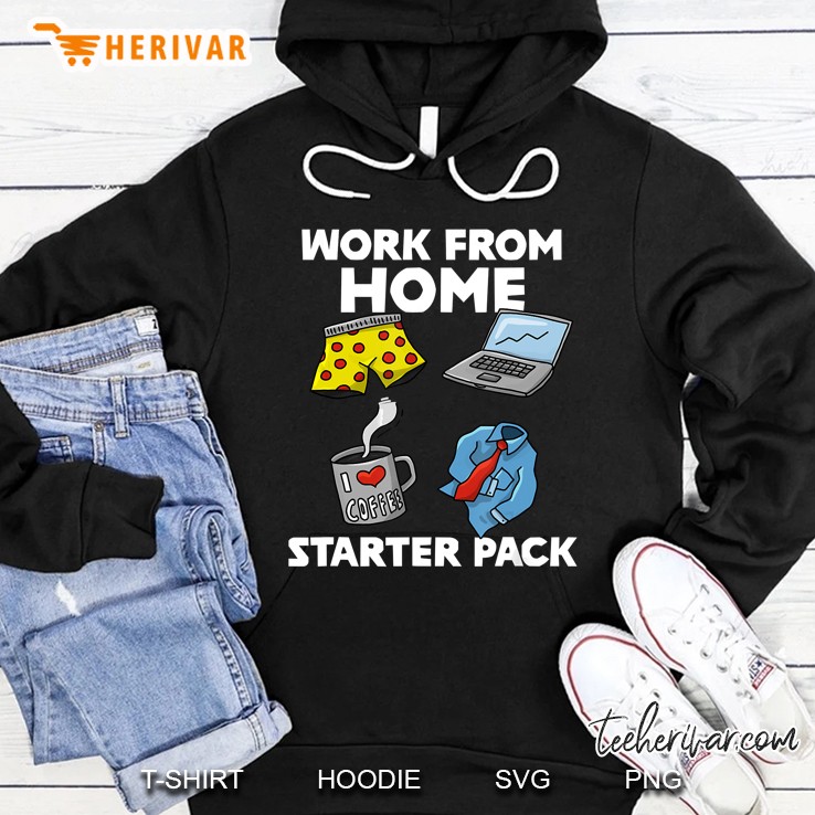 Work From Home Starter Pack Telecommute Mobile Hoodie