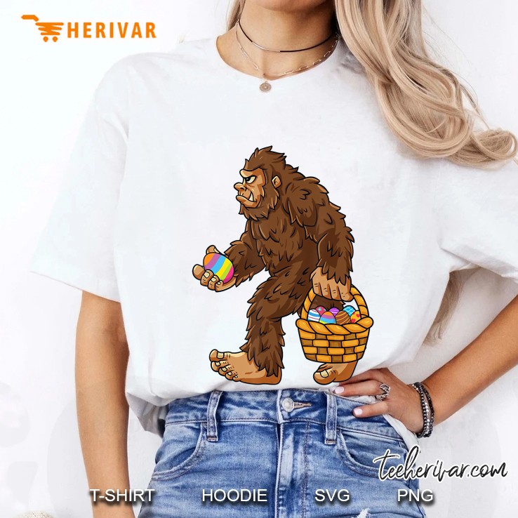 Bigfoot Egg Easter Day Ladies Tee