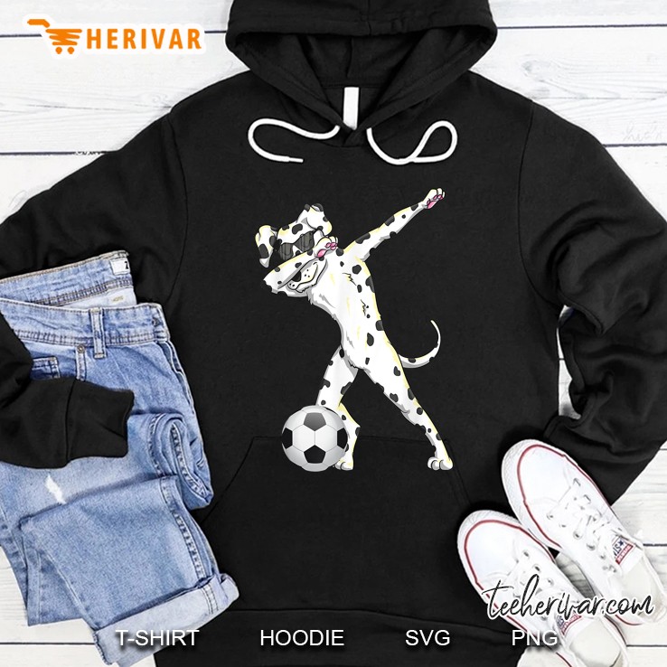 Dabbing Dalmatian With Soccer Ball Hoodie