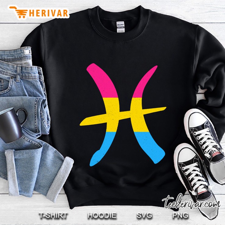 Pansexual Pride Flag Pisces Zodiac Sign Version Sweatshirt