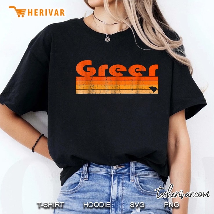 Greer South Carolina Map Vintage Version Ladies Tee