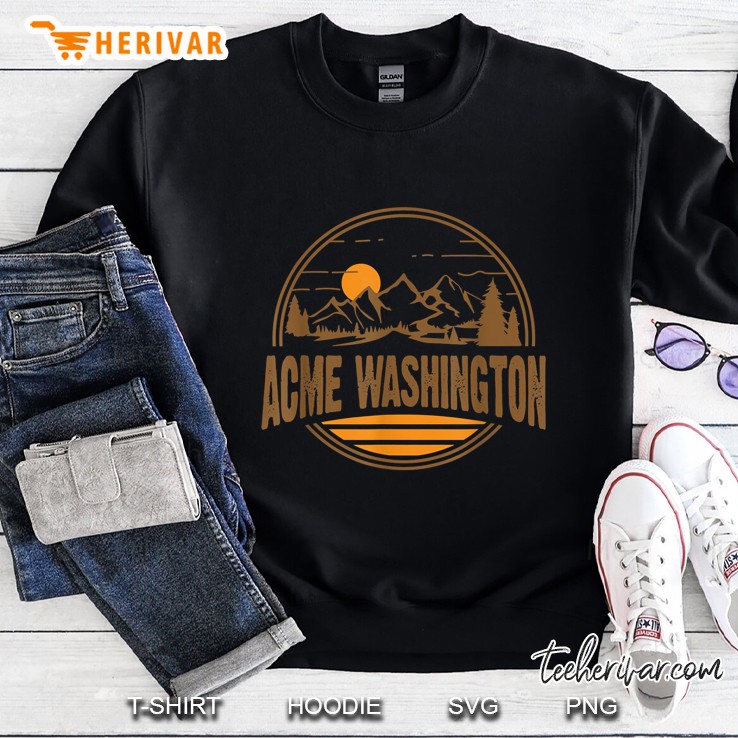 Vintage Acme Washington Mountain Hiking Souvenir Sweatshirt