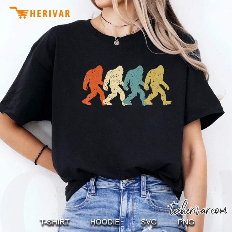 Bigfoot Silhouette Retro Vintage Version Ladies Tee