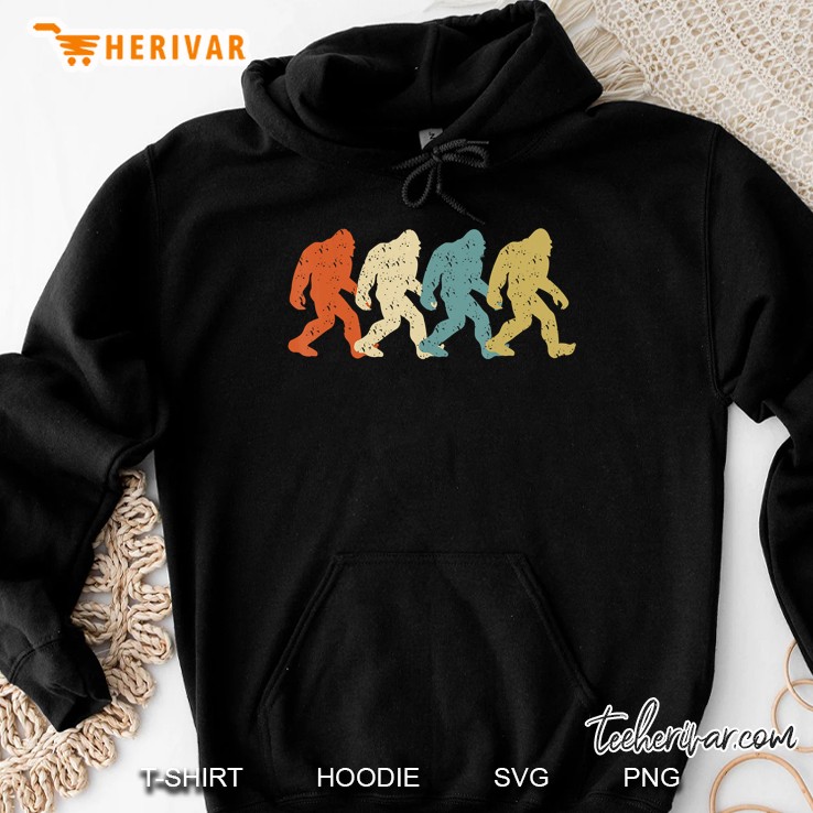 Bigfoot Silhouette Retro Vintage Version Hoodie