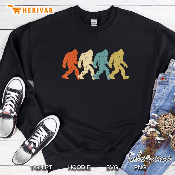 Bigfoot Silhouette Retro Vintage Version Sweatshirt