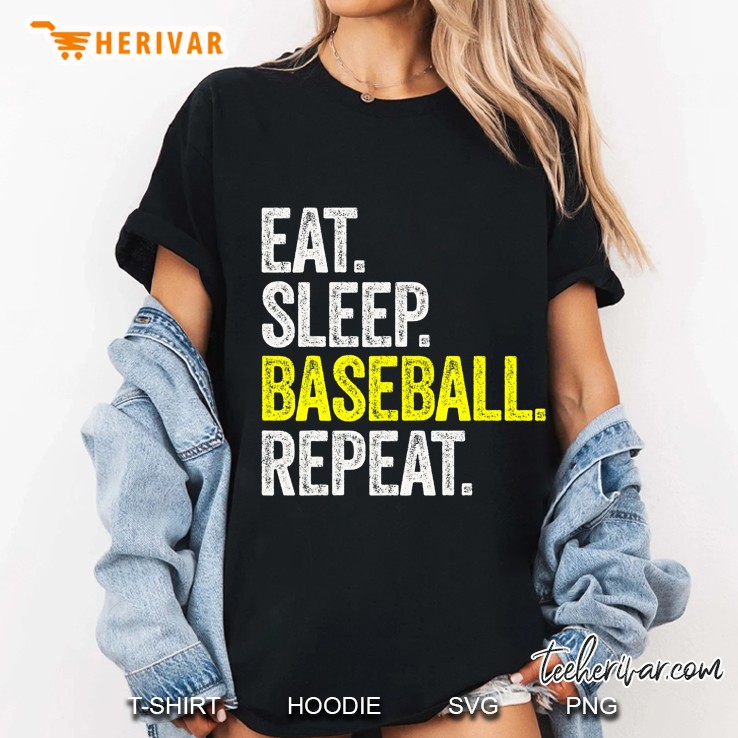 Eat Sleep Baseball Repeat Pitcher Catcher Coach Ladies Tee
