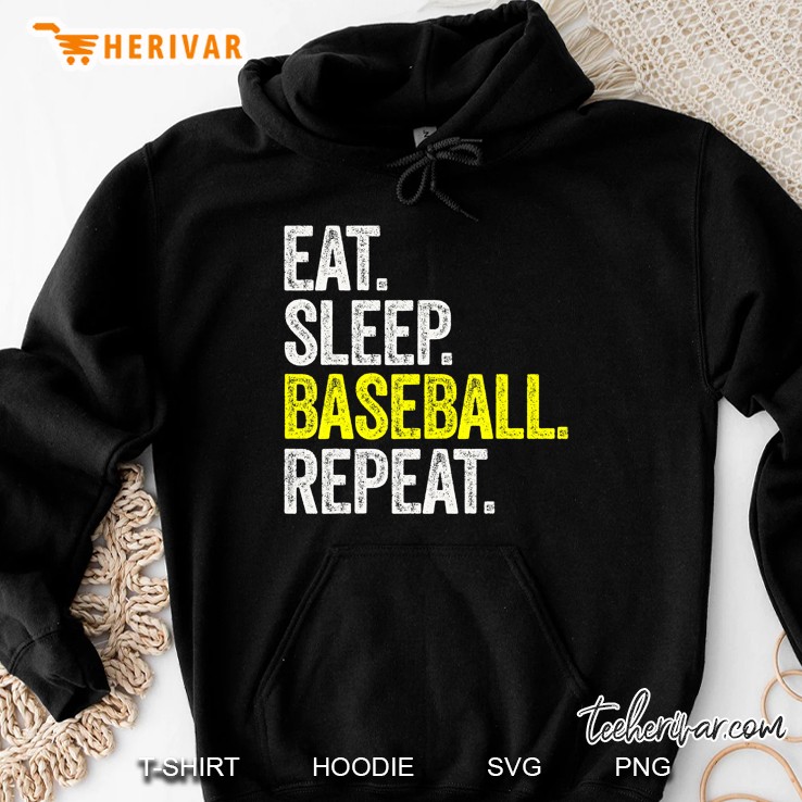 Eat Sleep Baseball Repeat Pitcher Catcher Coach Hoodie