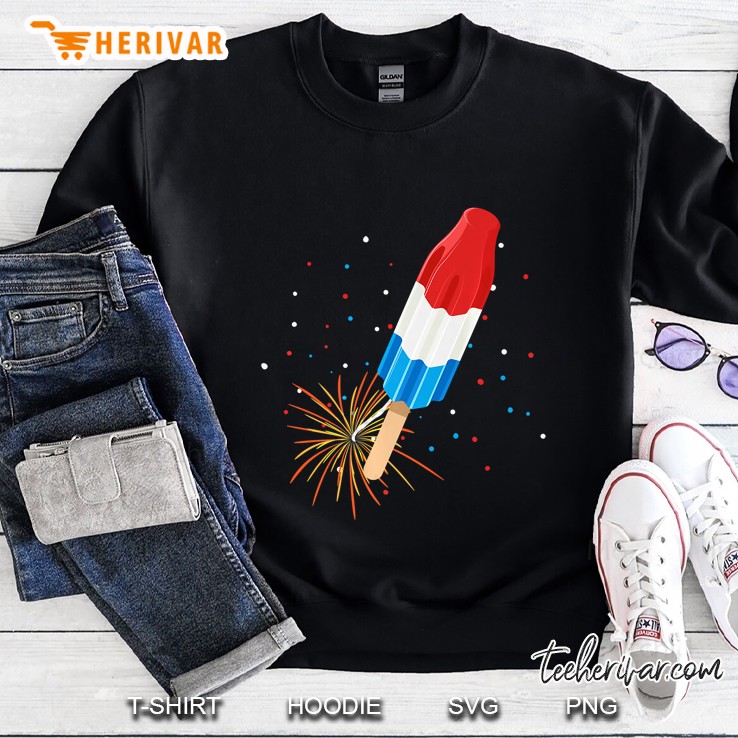Fireworks Bomb Pop Popsicle American Flag 4th Of July Sweatshirt