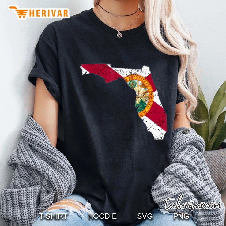 Florida Shape Flag State Pride Ladies Tee