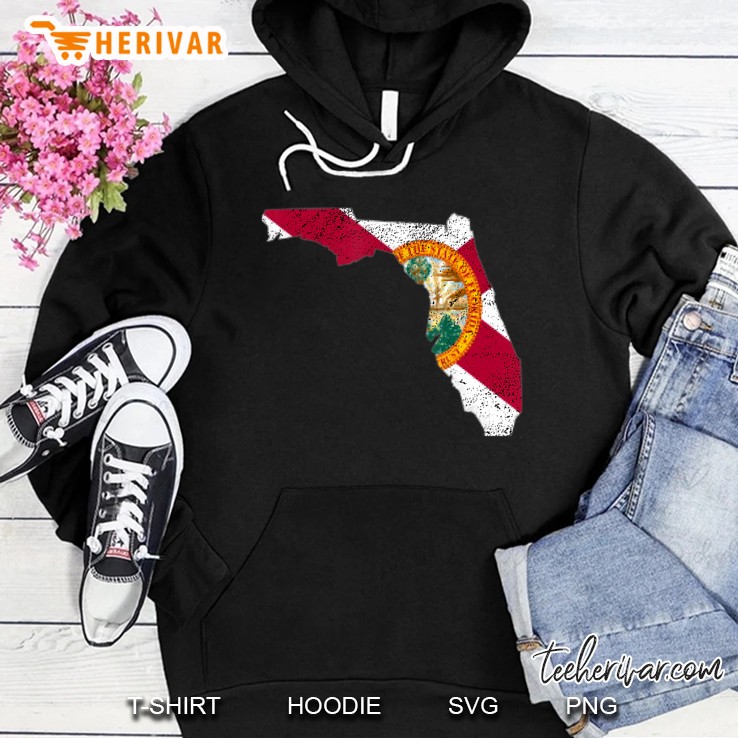 Florida Shape Flag State Pride Hoodie