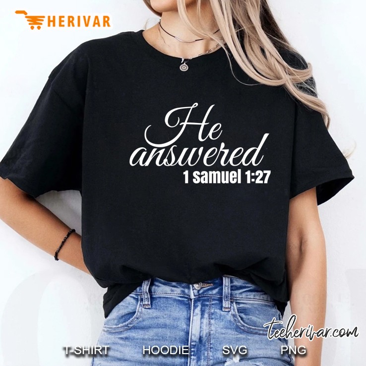 He Answered This Child Have Prayed Pregnancy Reveal Ladies Tee