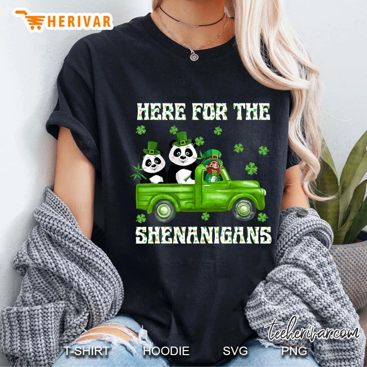 Here For The Shenanigans Leprechaun Panda St Patrick