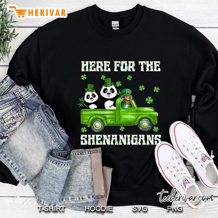 Here For The Shenanigans Leprechaun Panda St Patrick