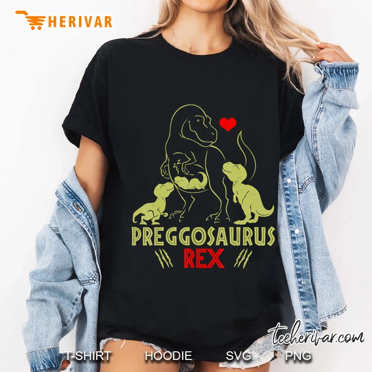 Mamasaurus Pregosaurus Rex Funny Pregnancy Ladies Tee