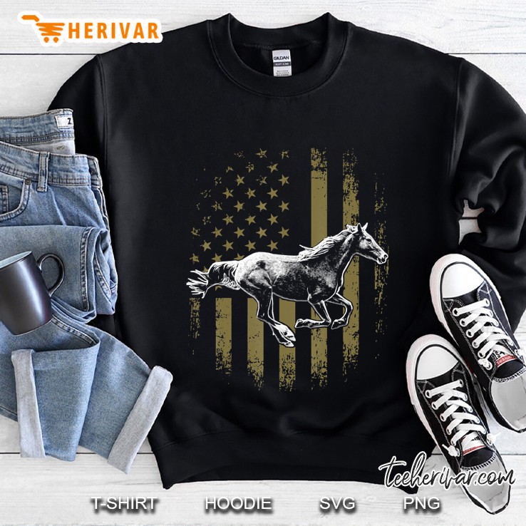 Horse American Flag Version Sweatshirt