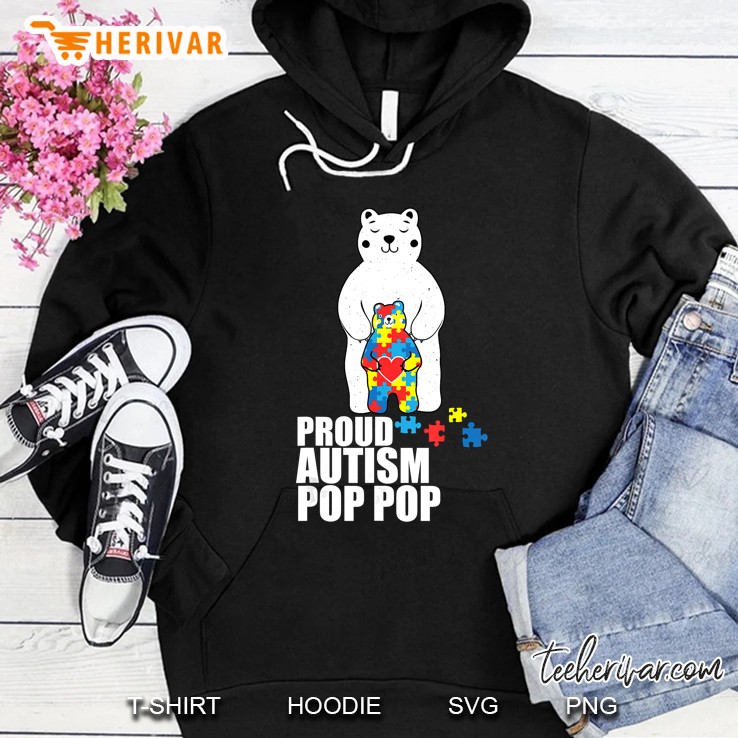 Proud Autism Pop Pop Bear Version Hoodie