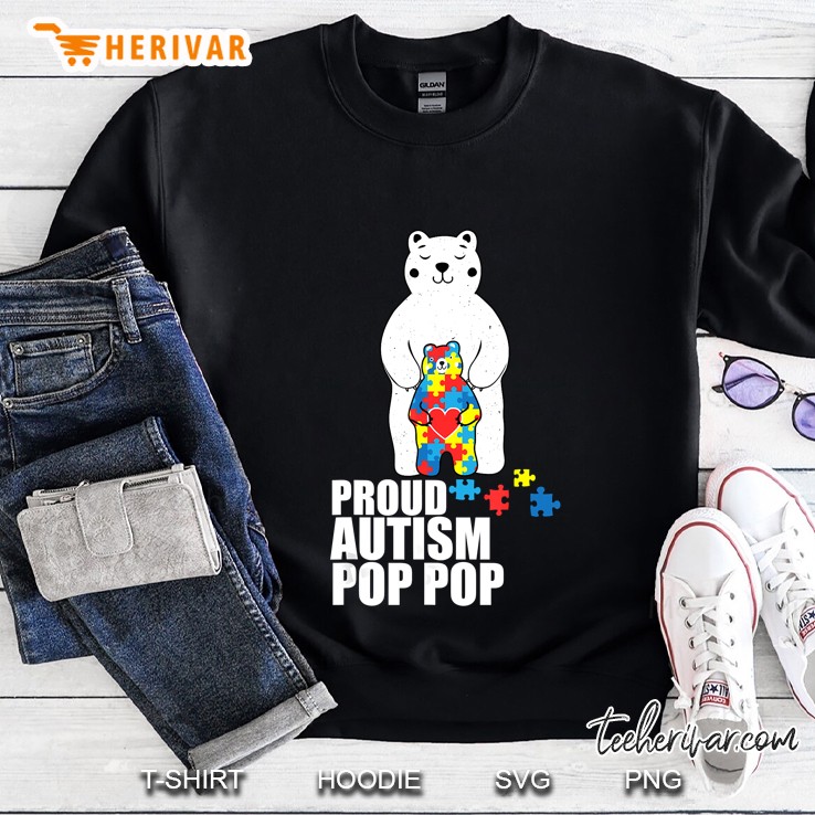 Proud Autism Pop Pop Bear Version Sweatshirt